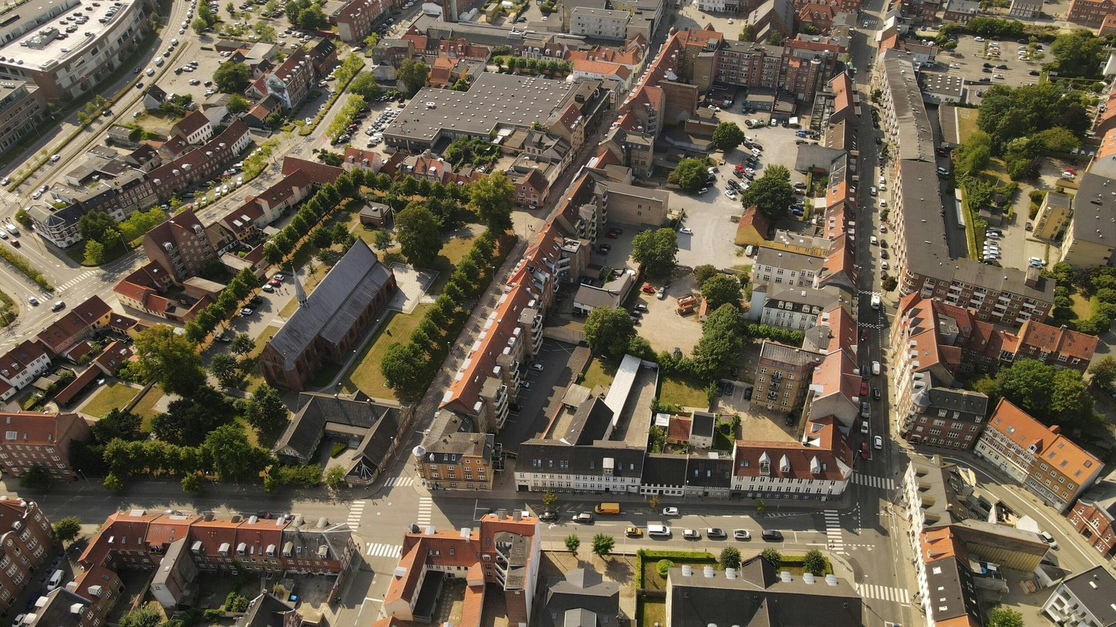 Dronebillede af Horsens